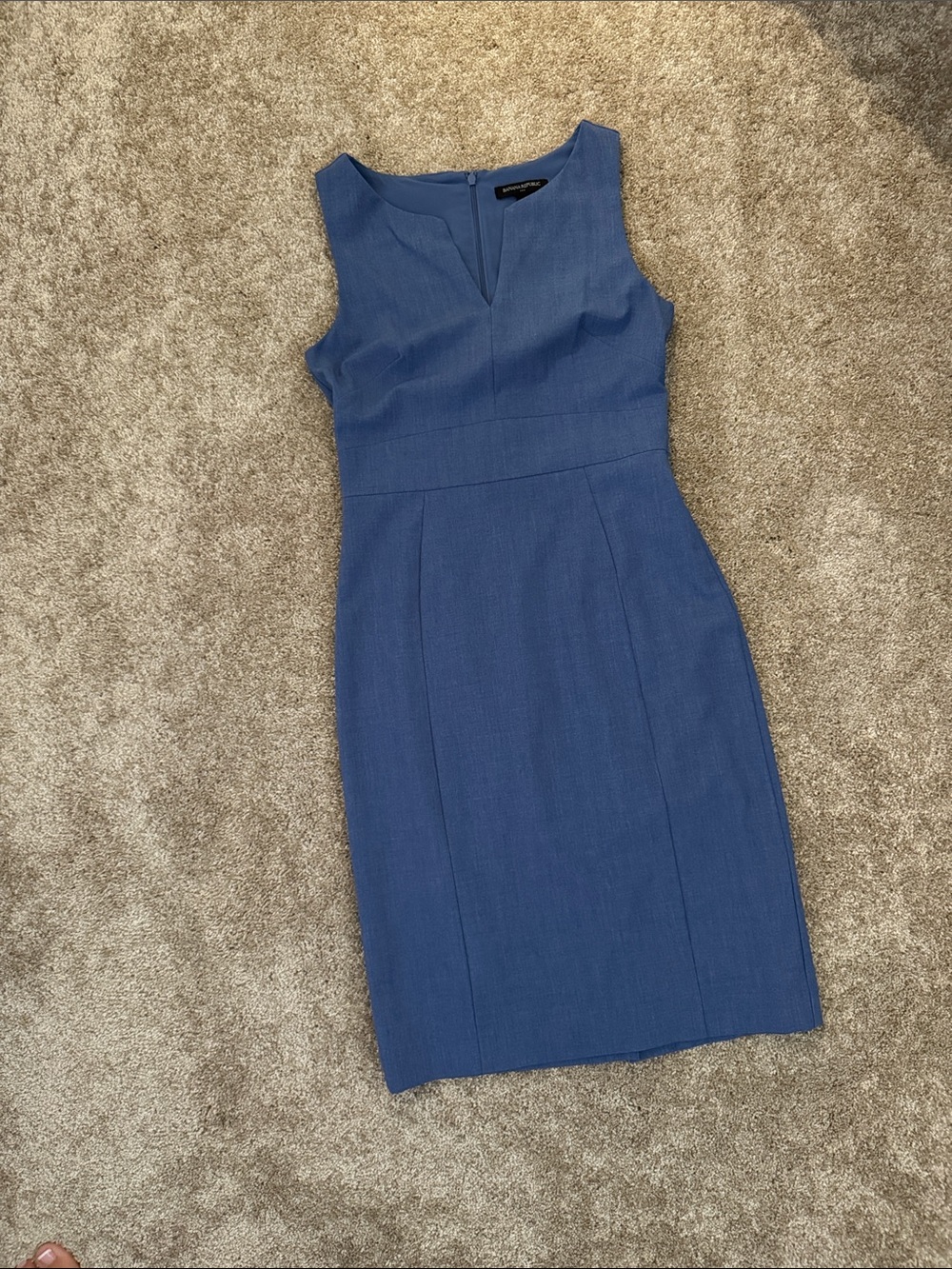 Banana Republic Blue Sleeveless Sheath Dress